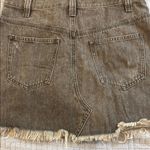 We The Free Free People -  - Black faded Denim Mini Skirt with Frayed Hem Photo 6
