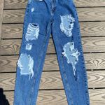 BDG  Mom High Rise Urban Outfitters Distressed Dark Wash Jeans Size 25 or 0 Photo 5