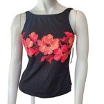 Jantzen NWT  Black, Red, & Orange Floral Tankini Top (12) Photo 1