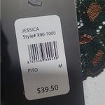 Frederick's of Hollywood NWT  Size Medium Jessica Lace Teddy Green And Gold Photo 2