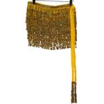 Gold Sequin Wrap‎ Skirt Rave Swimsuit Cover Sarang Size M Photo 2