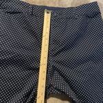 Croft & Barrow Croft Barrow Pants Womens 12 Stretch Classic Fit Navy Blue Polka Dot Capri Crop Photo 5
