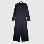 COS Womens Jumpsuit Black Wool Wrap V Neck Long Sleeve Straight Tailored Size 6 Photo 2