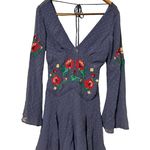 ASOS  DESIGN textured embroidered godet‎ skater mini dress with lace trims
Size O Photo 0