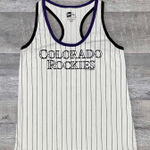 5th & Ocean Colorado Rockies Racerback Tank Top Juniors M White Cotton MLB Photo 0