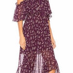 MISA Los Angeles Miss Los Angeles Desi dress in purple floral asymmetrical hem midi dress NWOT Photo 0