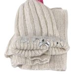 Betsey Johnson Infinity Scarf & Jeweled Beanie, Cream Photo 0