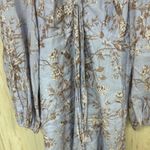 Zimmermann Natura Linen Tie Neck Midi Dress in Blue Mockingbird AU1 Photo 4