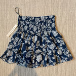 AQUA  Navy and White Mini Skirt Photo 0