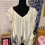 Women’s EUC Go by GoSilk Cap Sleeve Layered Flowy High Lo Silk Cap Sleeve Top L Blue Size L Photo 1