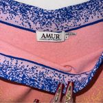 AMUR Asymmetrical Jacquard Knit Skirt in Rainbow Blue Photo 15
