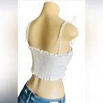 ZARA  Satin  Effect cropped Top with Tie shoulders Photo 12