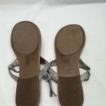 Rampage Silver Sandals with Metallic Straps Jeweled Upper 10M Preowned Photo 4