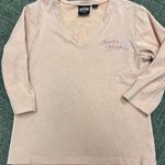 Harley Davidson Greensburg, PA Biker T-Shirt Pink 3/4 Sleeve Womens L Photo 0