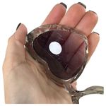 Betsey Johnson Clear Grey Plastic Heart Sunglasses Photo 5