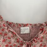 Dress Forum  Mini Slip Dress Pink Ditsy Floral Ruffle Smocked Boho Y2K Size M Photo 7