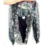 Cami NYC Ruffle Sheer 100% Silk Sandy Blouse Winter Floral Black Women's XSmall Photo 5