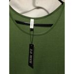 DB MOON Women's Olive Green‎ Casual Short Sleeve Midi Dress With Pockets XL Green Photo 4