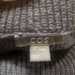 COS Navy Blue Snap Button Turtleneck Wool Blend Jumper Sweater Woman EU/US Small Photo 7