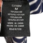 Mesh + Lace Navy Striped Rainbow Sequin Fun Vacay Destination Long Sleeve Top Size M Photo 5