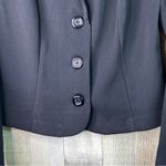 White Stag  Size 8 Black Blazer w/3 Button Front with Shoulder Pads Photo 3