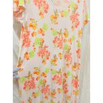 Cuddledown‎ Jesi Ribbed Night Gown Made in Peru Large Floral Cottagecore Pink Photo 4