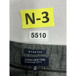 Jones New York Womans Jones NY Petite Dress Pants 14P Black Baggy Side Zip Photo 2