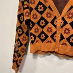 LA Hearts Vintage style brown and black floral crop sweater by L. A. Hearts size small! Photo 2