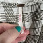 Free People  White Grey Plaid Time Out Eyelet Tiered Tunic Top Photo 2