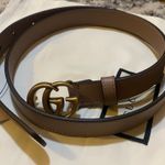 Gucci Leather Belt with Double G Buckle Size 90 Photo 1