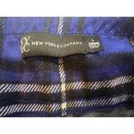 NY AND CO. WOMENS BLUE PLAID PANTS SIZE LARGE Photo 4