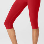 Alo Yoga NWT Alosoft High-Waist Iconic 90's Capri Leggings Red Sz XS Sz 2/4 $88 Photo 0