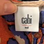 CAbi Orange & Purple Animal Print Sleeveless Top Womens M Tank Blouse Beachy Photo 6