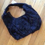 Free People  Aurora Floral Shoulder Bag in Black NWT Photo 5