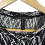 BCBGMAXAZRIA Women’s Jeanna Brush Stroke Swing Dress Black/White XXS Photo 3