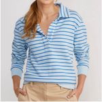 Vineyard Vines blue striped popover collared sweater size large Photo 2