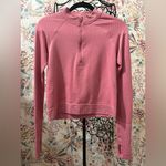 Lululemon  Rest Less Cropped 1/2 Zip Long Sleeve Athletic Pullover Size 6 SM Pink Photo 2