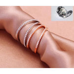 Boutique Women's Simulated Diamond Engagement Wedding 14k Gold Plated 925 Adjustable Ring Photo 4