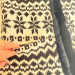 Talbots Black and Cream Nordic Patterned Cardigan Vest Photo 2