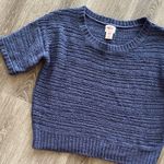 Mossimo Supply Co Mossimo target open weave crochet style knit blue short sleeve sweater XS Photo 0