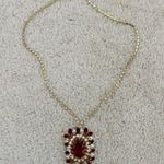 Rhinestone with gold tone necklace /brooch two way use Photo 3