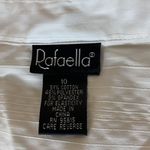 Rafaella  White 3/4 Sleeve Button Down Shirt Size 10 Photo 5