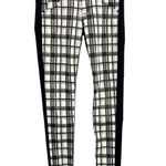 Hudson Jeans Hudson Hi Rise Skinny Jeans Black & White Plaid Contrast Panel Women's Size 24 Photo 0