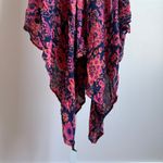 Donna Bella sz XS pink blue halter Y2K burnout floral fairy midi dress Photo 7