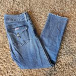 Hudson Jeans Collin Straight Mid Rise Cropped Jeans in Women's Size 30 Raw Hem Photo 4