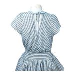American Eagle Women’s Medium Linen and cotton Blend Dress White and Blue Photo 3