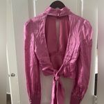 Bardot  Pink Satin Blouse Photo 4