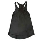 Valette Black Silk Jersey Scoop Neck Athletic Tank Top w/ Pocket Women's Small Photo 3