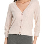 Barefoot Dreams  CozyChic Lite Pointelle Cardigan Chai‎ L Photo 0