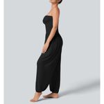 Halara NWT Tube Top Style Side Pocket Jumpsuit  SIZE S. Haram style. Stretchy! Photo 3